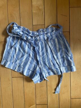 Blue and White strip short
